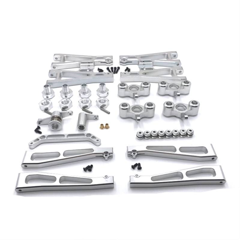 Pexorin Fernbedienung Auto Teile Metall Upgrade und Modifikation Teile Kit Zusammenfassung, for JLB Golden Cheetah 1/10 J3 Ferngesteuerter Auto-Stoßdämpfer(Silver) von Pexorin