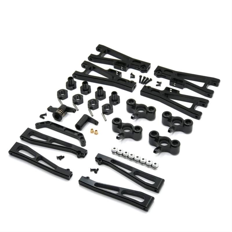 Pexorin Fernbedienungs-Autoteile, Metall-Upgrade- und Modifikationsteile-Kit, Zusammenfassung, for JBL 1/10 J3 Ferngesteuerter Auto-Stoßdämpfer(Black) von Pexorin