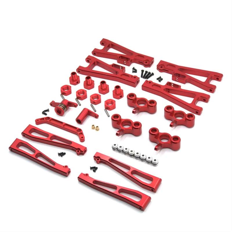 Pexorin Fernbedienungs-Autoteile, Metall-Upgrade- und Modifikationsteile-Kit, Zusammenfassung, for JBL 1/10 J3 Ferngesteuerter Auto-Stoßdämpfer(Red) von Pexorin