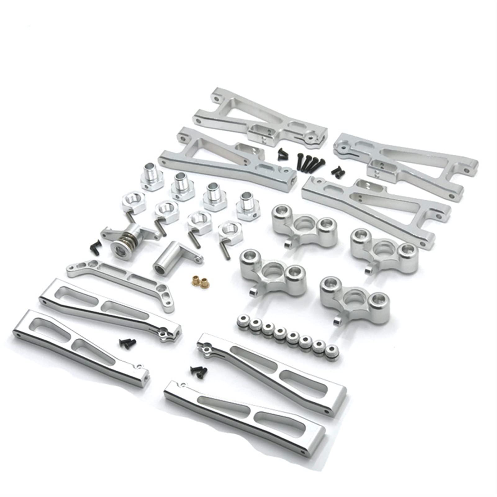 Pexorin Fernbedienungs-Autoteile, Metall-Upgrade- und Modifikationsteile-Kit, Zusammenfassung, for JBL 1/10 J3 Ferngesteuerter Auto-Stoßdämpfer(Silver) von Pexorin