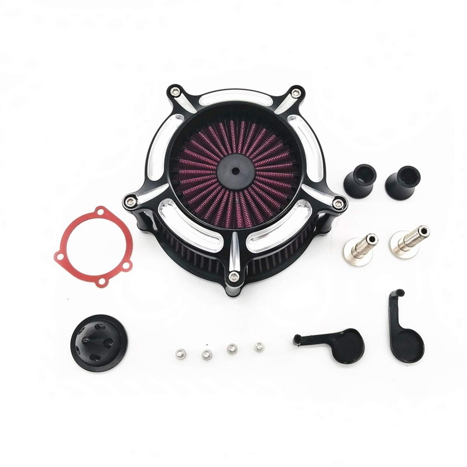 Pexorin Filter Motorrad Turbine Ansaugluftfilter CNC Kit, for Harley, Sportster XL883 XL1200 XL48 Dyna Softail Touring Electra Glide Motorrad-Luftfilter von Pexorin