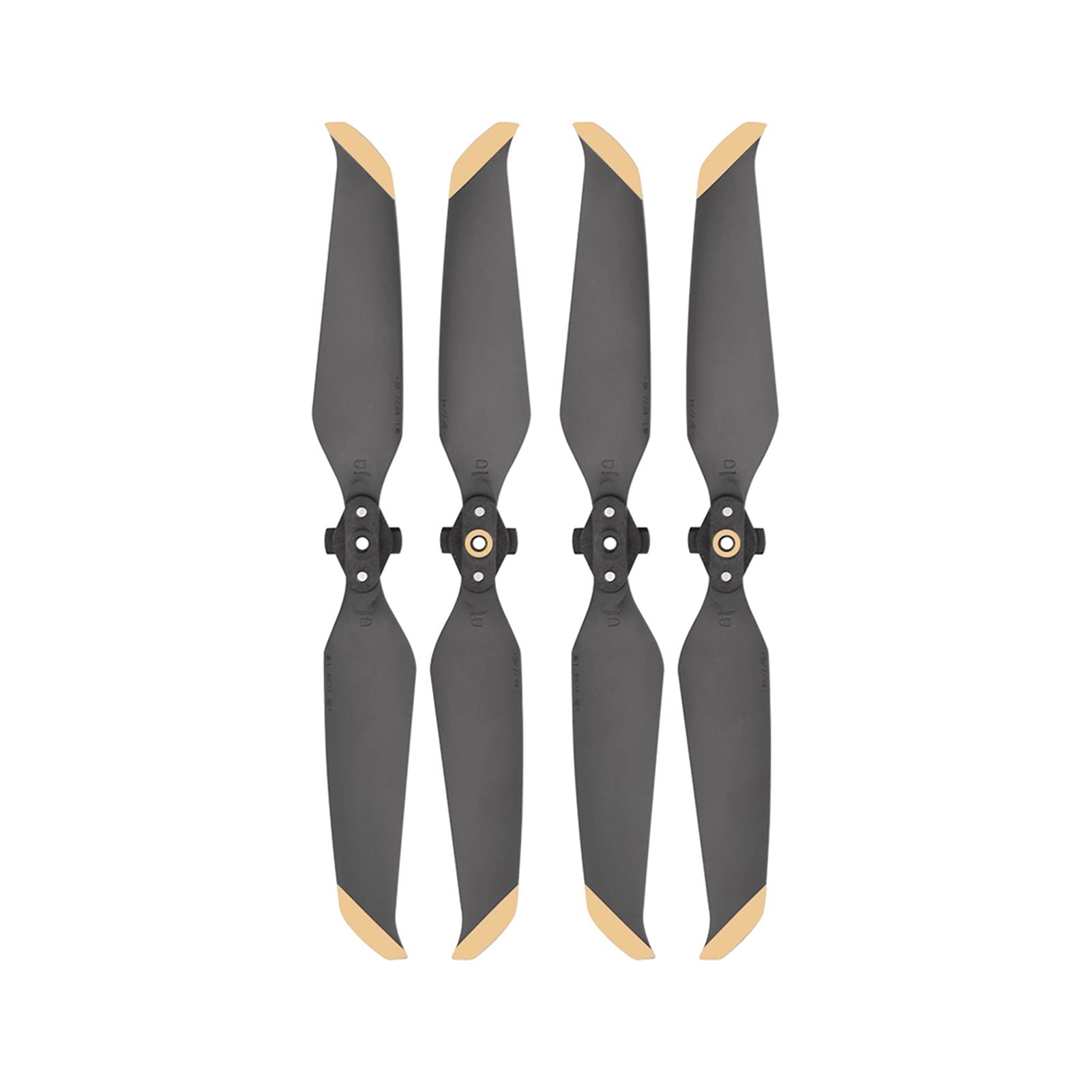 Pexorin Geräuscharme Propeller 7238 Propellerblätter Faltbares Propellerzubehör mit Schnellverschluss, for DJI, for Mavic Air 2/2S Propellerpropeller(2 Pair Gold) von Pexorin