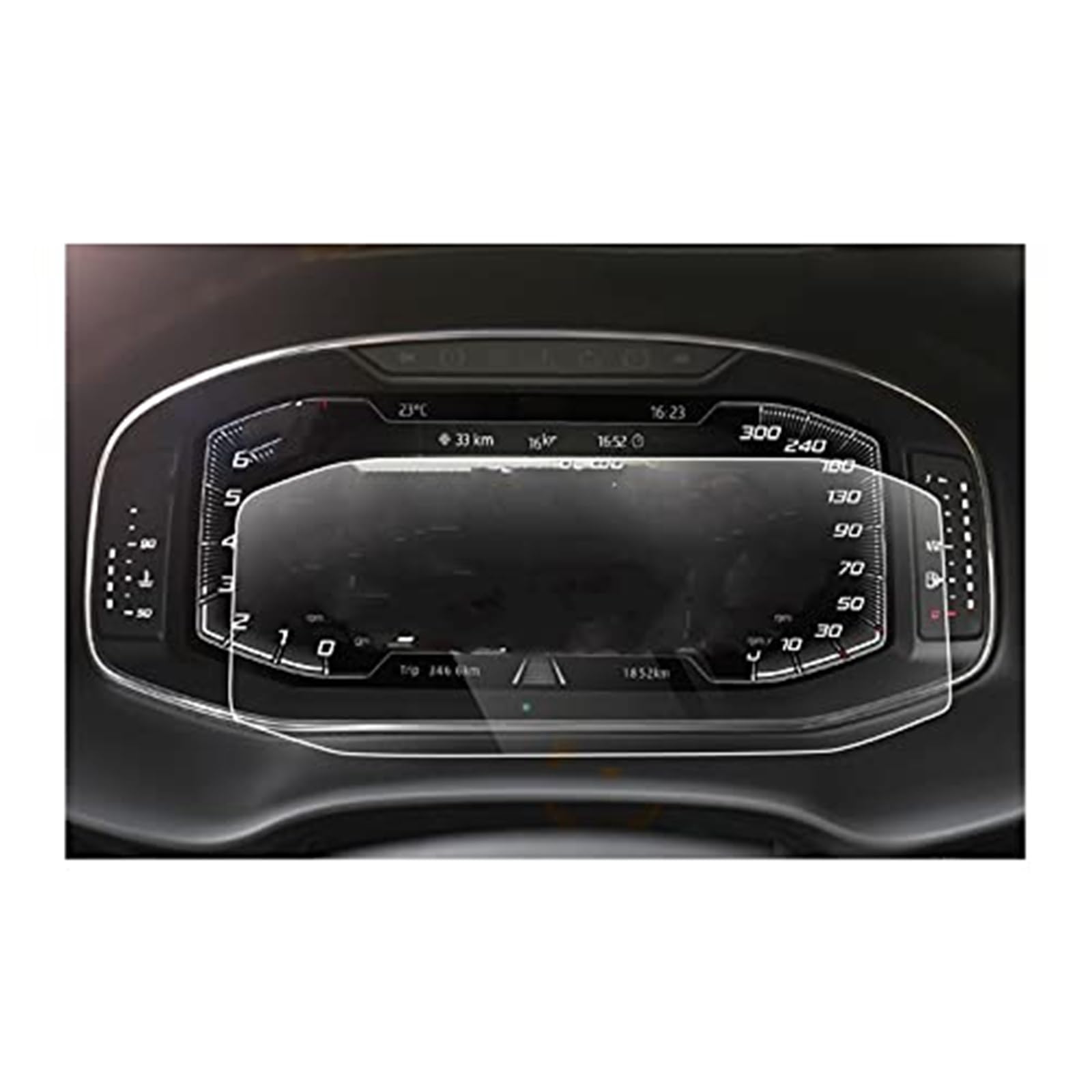 Pexorin Instrument Displayschutzfolie for Curra for Ateca for Tarraco for Arona for Ibiza 2019 2020 10,25 Zoll Auto-LCD-Displayschutzfolie aus gehärtetem Glas Displayschutzfolie für das Armaturenbrett von Pexorin