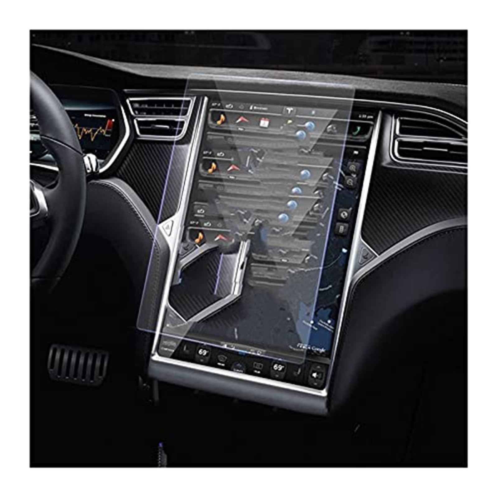 Pexorin Instrumenten-Displayschutz, for Tesla, for Modell 3 YXS, Auto-GPS-Navigations-Displayschutz, Armaturenbrett-Schutzfolie, gehärtetes Glas, Schutzfolie aus gehärtetem Glas Displayschutzfolie für von Pexorin