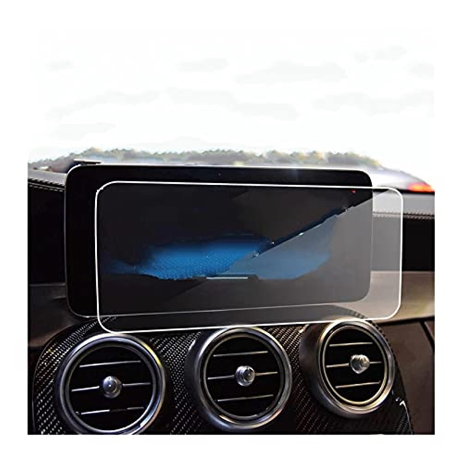 Pexorin Instrumenten-Displayschutzfolie, for Mercedes, for Benz, for C-Klasse W205 W204 C180 C200 C260 2019 2020, automatische Navigation, Schutzfolie aus gehärtetem Glas, Schutzfolie aus gehärtetem G von Pexorin