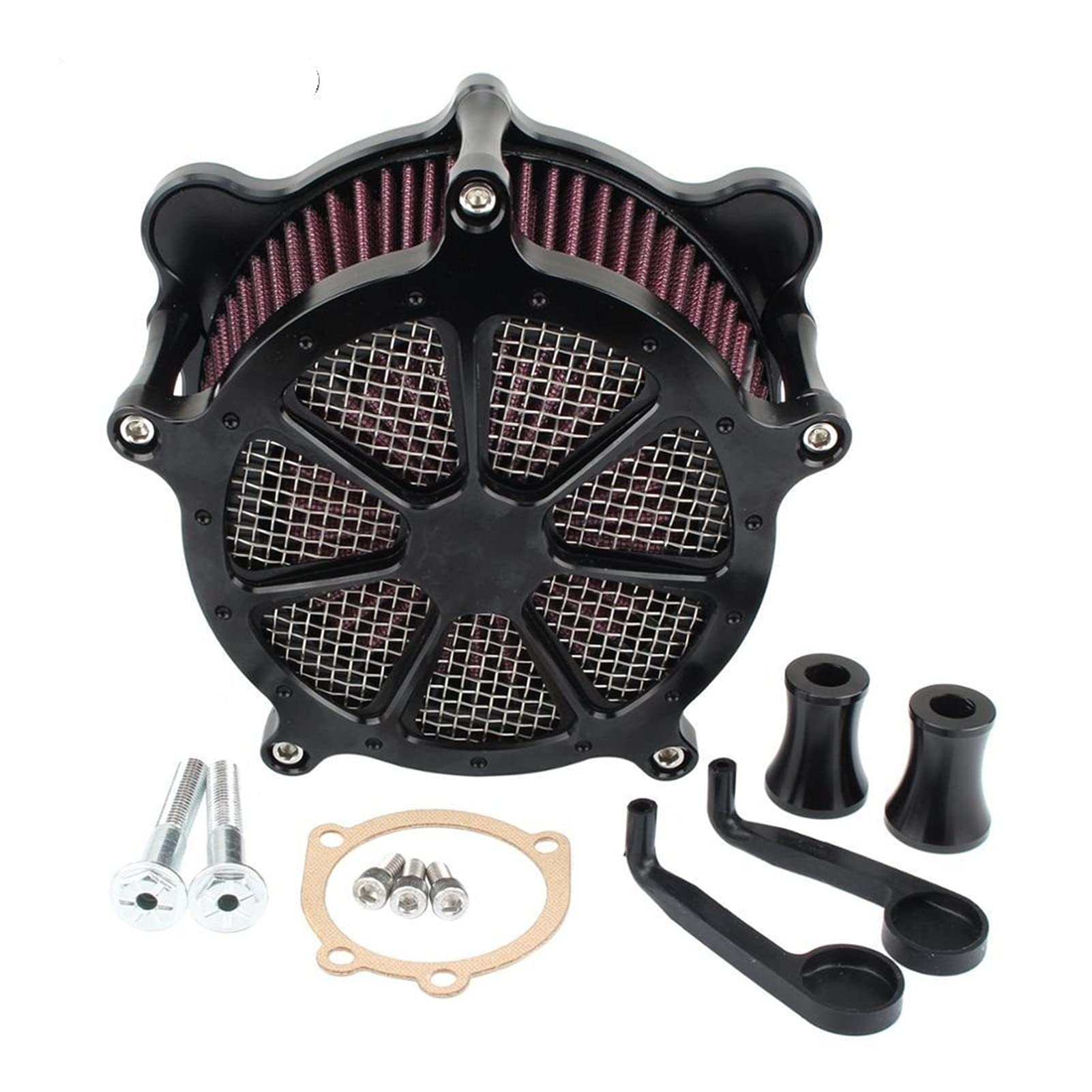 Pexorin Luftfilter CNC-Luftreiniger-Ansaugfilter-Kits for Harley Dyna FXR 1993-2017 Touring Road King Softail Breakout FXST FXSB FXDL Motorrad-Luftfilter von Pexorin