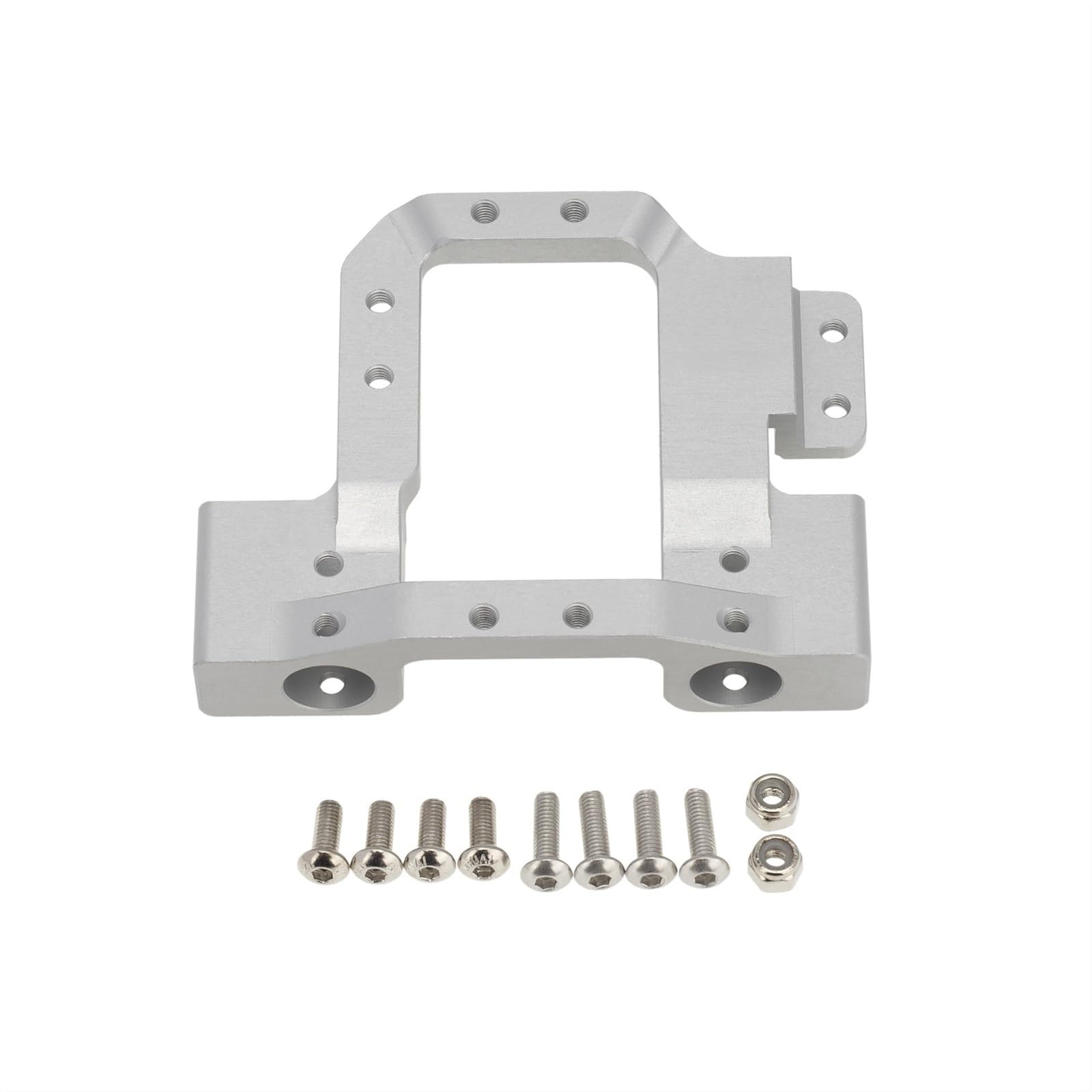 Pexorin Metall Front Stoßstange Montieren Servo Ständer Lenkstange, for 1/10 RC Rock Crawler Auto Stoßstangenteile für Spielzeugfahrzeuge(Silver Mount) von Pexorin