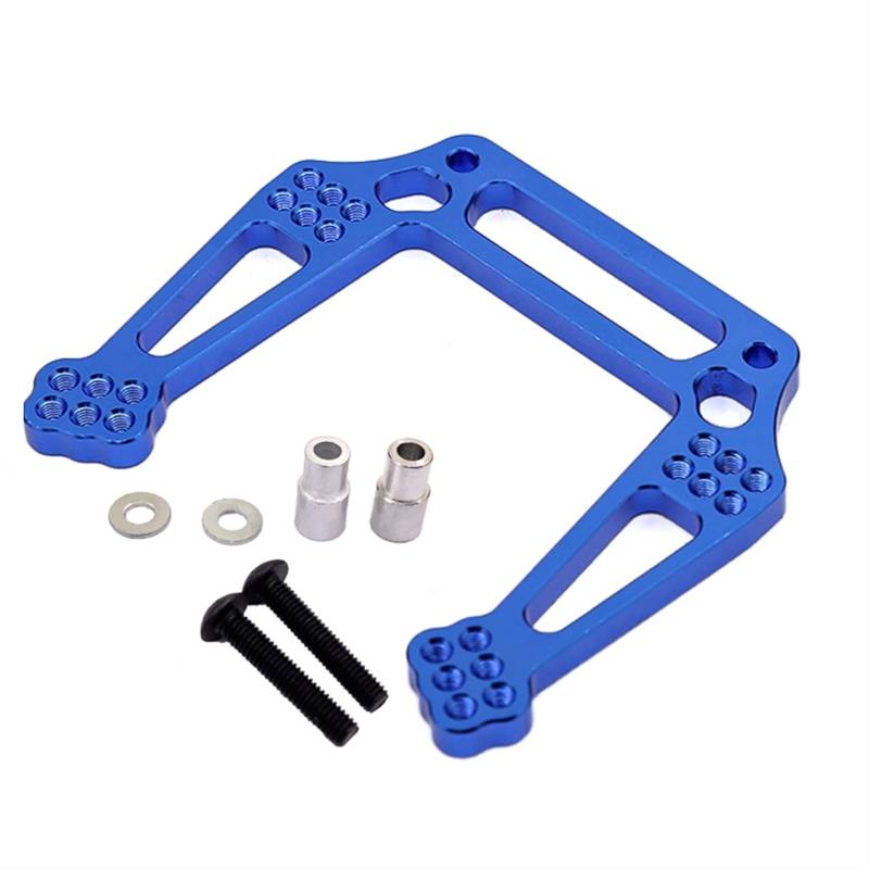 Pexorin Metall-Frontstoßdämpferbrücke 1/10, for Traxxas, Slash 2WD Rustler VXL Stampede Bandit, ersetzt 3638 Ferngesteuerter Auto-Stoßdämpfer(Blue) von Pexorin