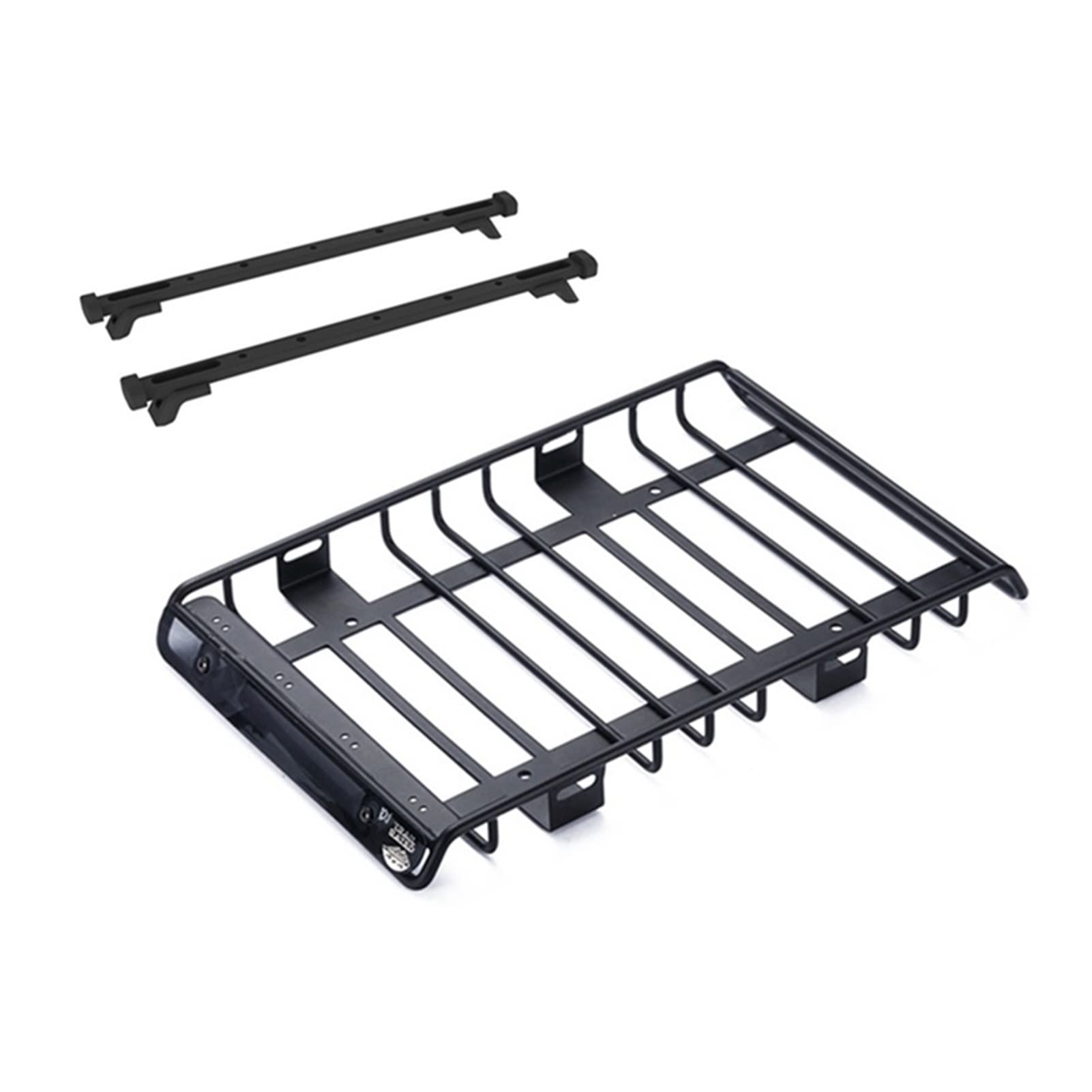 Pexorin Metall Gepäckträger Dach Rack Mit Befestigungs Schiene, for Traxxas, TRX4 TRX6, for Axial, SCX10 III 90046 AXI03007 1/10 RC Crawler Spielzeugauto-Abenteuer-Dachträger von Pexorin