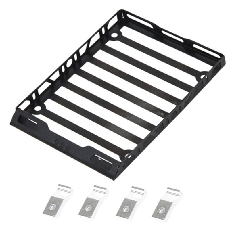 Pexorin Metall-Gepäckträger-Dachgepäckträger, for Xiaomi, Jimny 1/16 RC-Auto Spielzeugauto-Abenteuer-Dachträger(Black) von Pexorin