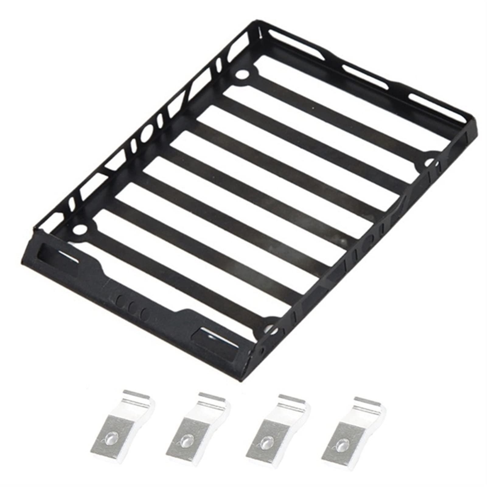 Pexorin Metall-Gepäckträger-Dachgepäckträger, for Xiaomi, for Jimny, 1/16 RC-Auto Spielzeugauto-Abenteuer-Dachträger(Black) von Pexorin