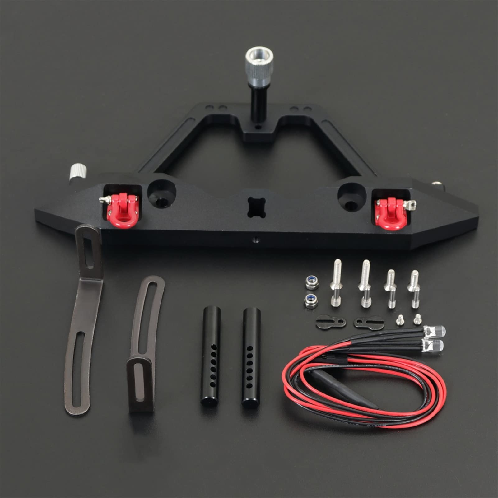 Pexorin Metall-Stoßstange vorne und hinten, elektrische Winde, kabellose Fernbedienung, 1/10 RC-Crawler-Auto, for Traxxas, TRX4, Axial SCX10 D90 TF2 CC01 Stoßstangenteile für Spielzeugfahrzeuge(Rear B von Pexorin