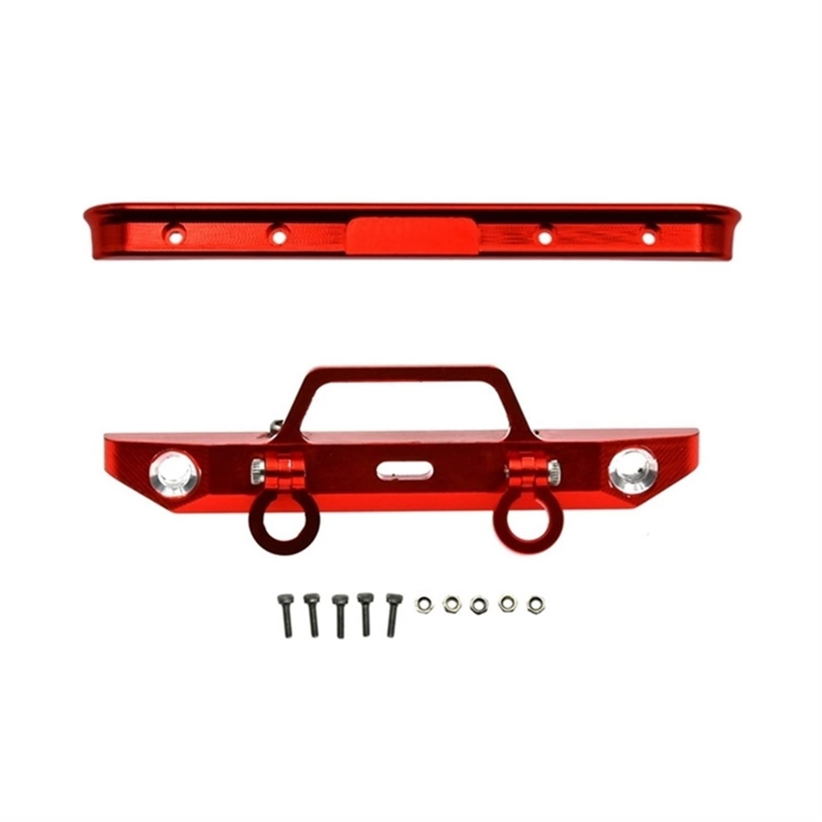 Pexorin Metall vorne hinten Stoßstange Axial SCX24 AXI00001, for Chevrolet, C10 Rahmen 1/24 RC Crawler Auto Stoßstangenteile für Spielzeugfahrzeuge(Red) von Pexorin