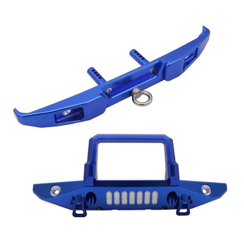 Pexorin Metall vorne hinten Stoßstange mit Abschlepphaken Axial, for SCX6 AXI05000 1/6 RC Crawler Auto Stoßstangenteile für Spielzeugfahrzeuge(Blue) von Pexorin