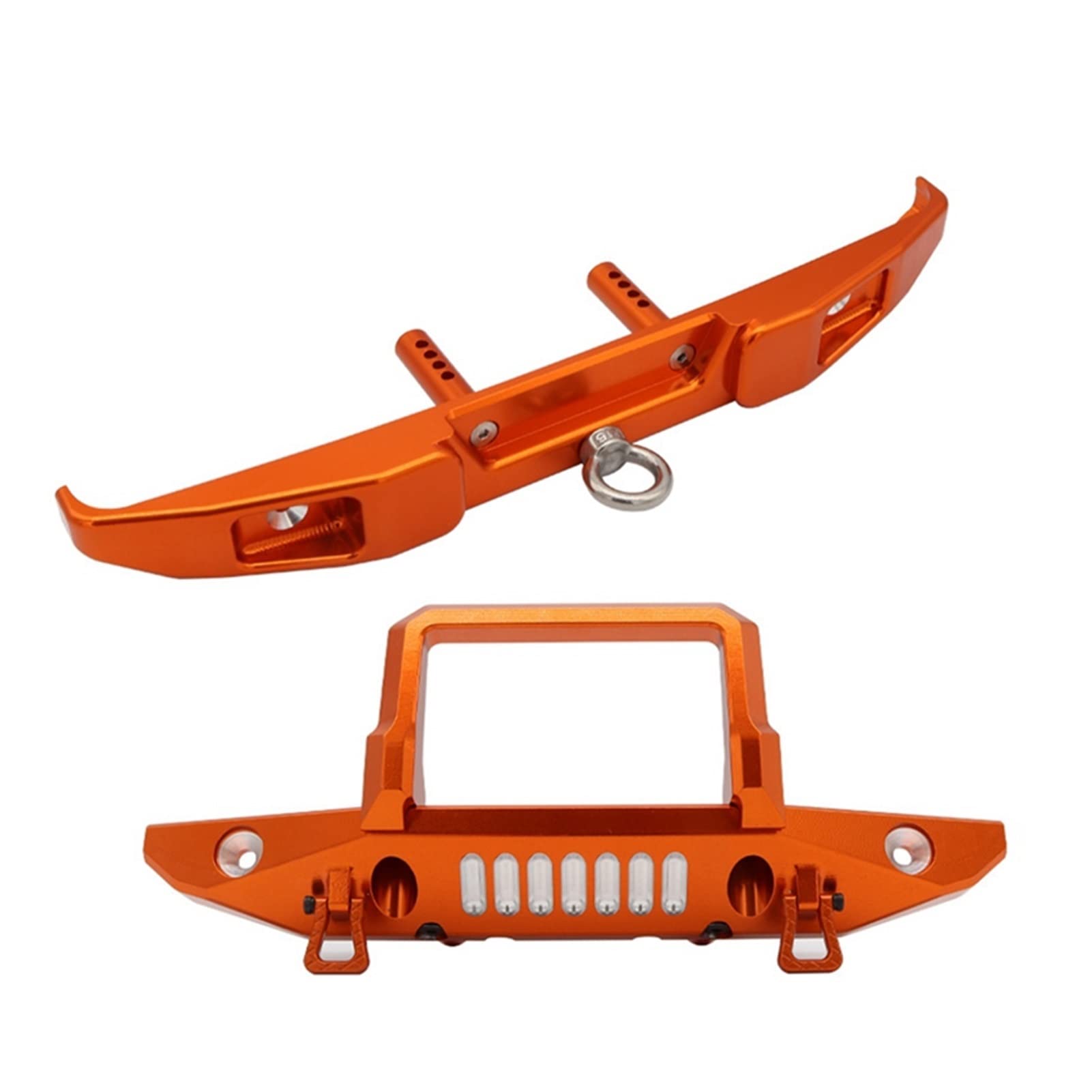 Pexorin Metall vorne hinten Stoßstange mit Abschlepphaken Axial, for SCX6 AXI05000 1/6 RC Crawler Auto Stoßstangenteile für Spielzeugfahrzeuge(Orange) von Pexorin