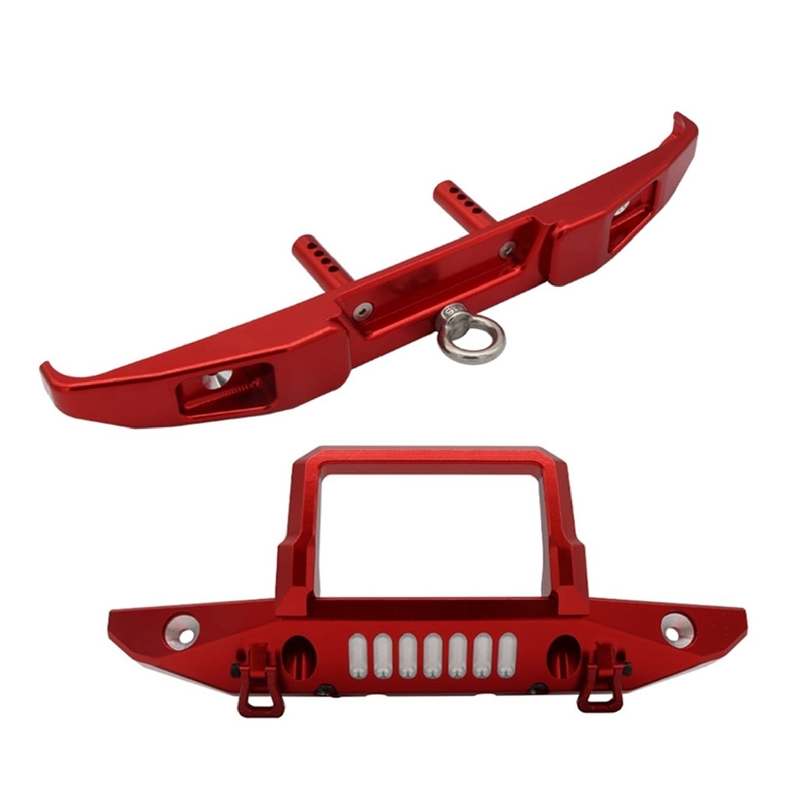 Pexorin Metall vorne hinten Stoßstange mit Abschlepphaken Axial, for SCX6 AXI05000 1/6 RC Crawler Auto Stoßstangenteile für Spielzeugfahrzeuge(Red) von Pexorin