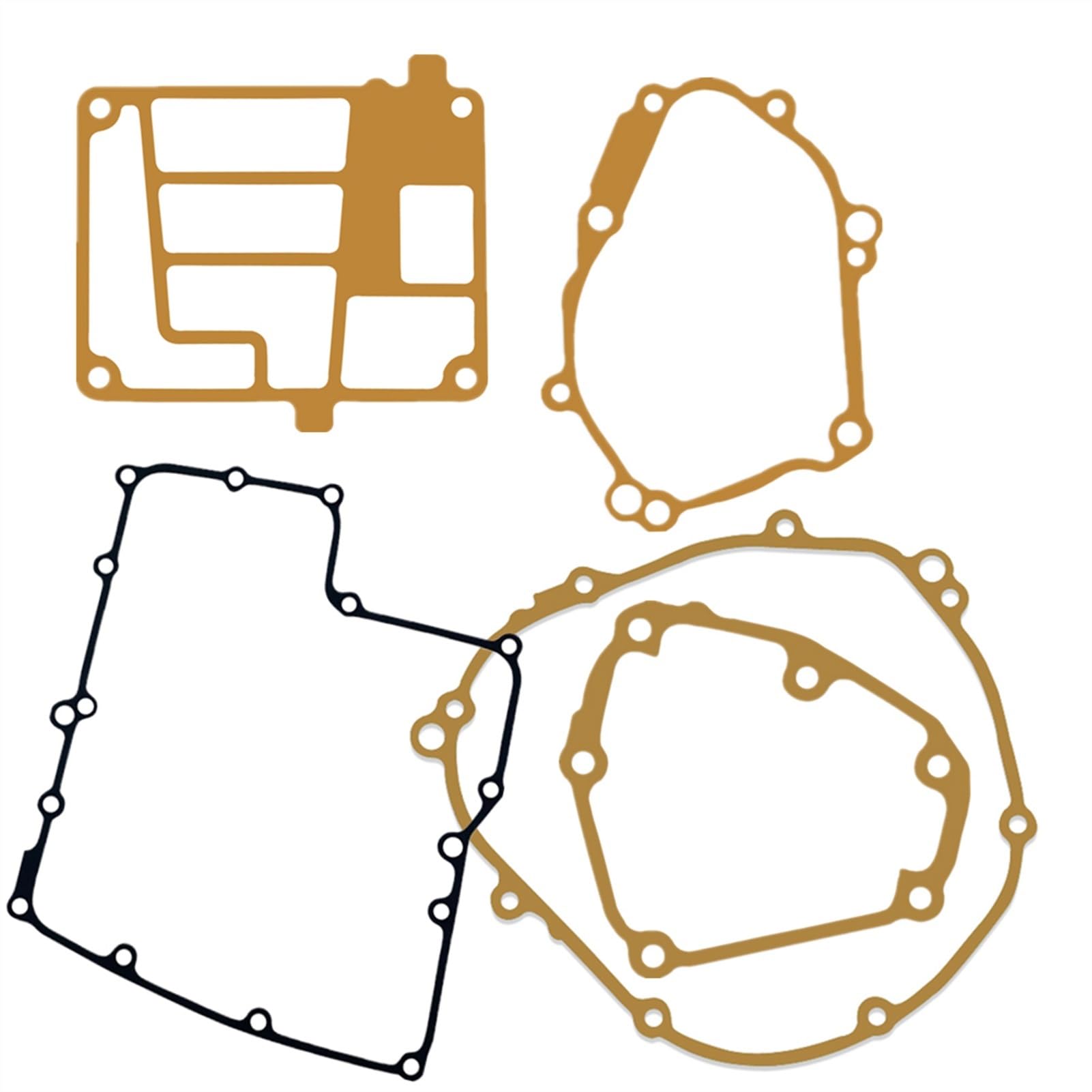 Pexorin Motorrad Kurbelgehäuse Ölpumpe Generator Kupplung Ölreiniger Sieb Abdeckungen Dichtungssätze, for Yamaha, R1 YZFR1 2007-2008 FZ1 FZS1 2007-2014 Motorrad-Motordichtungssatz von Pexorin