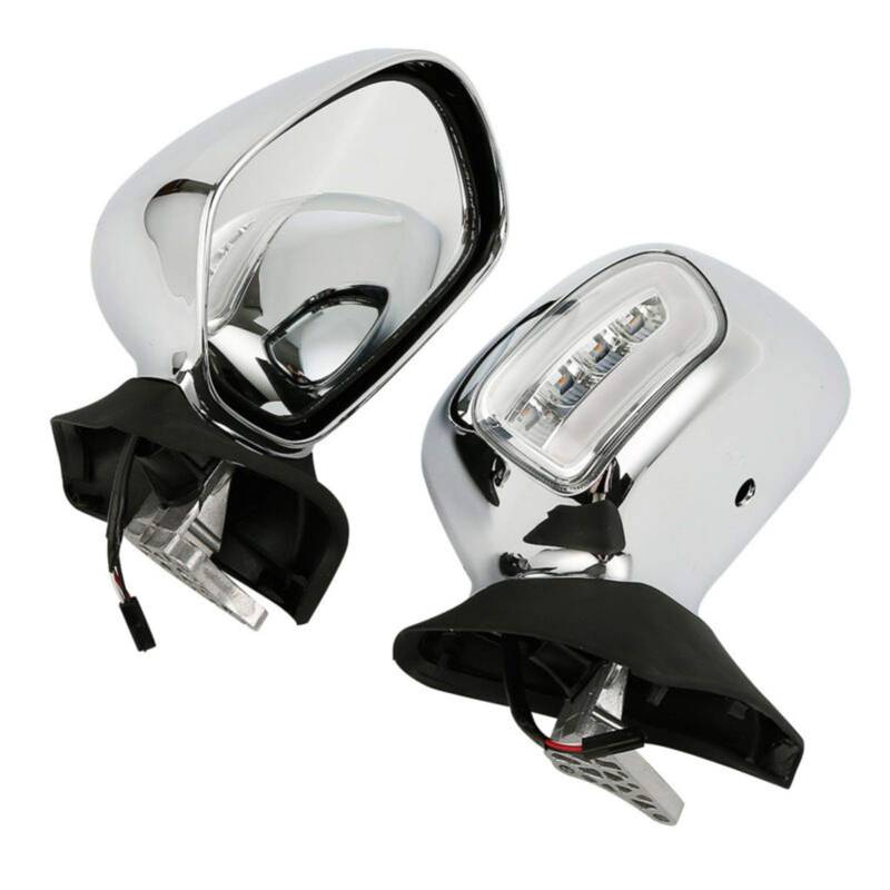 Pexorin Motorrad Links Rechts Rückspiegel W/LICHT Blinker Goldwing GL1800 2001-2012 Motorrad-Rückspiegel(Chrome and Clear) von Pexorin