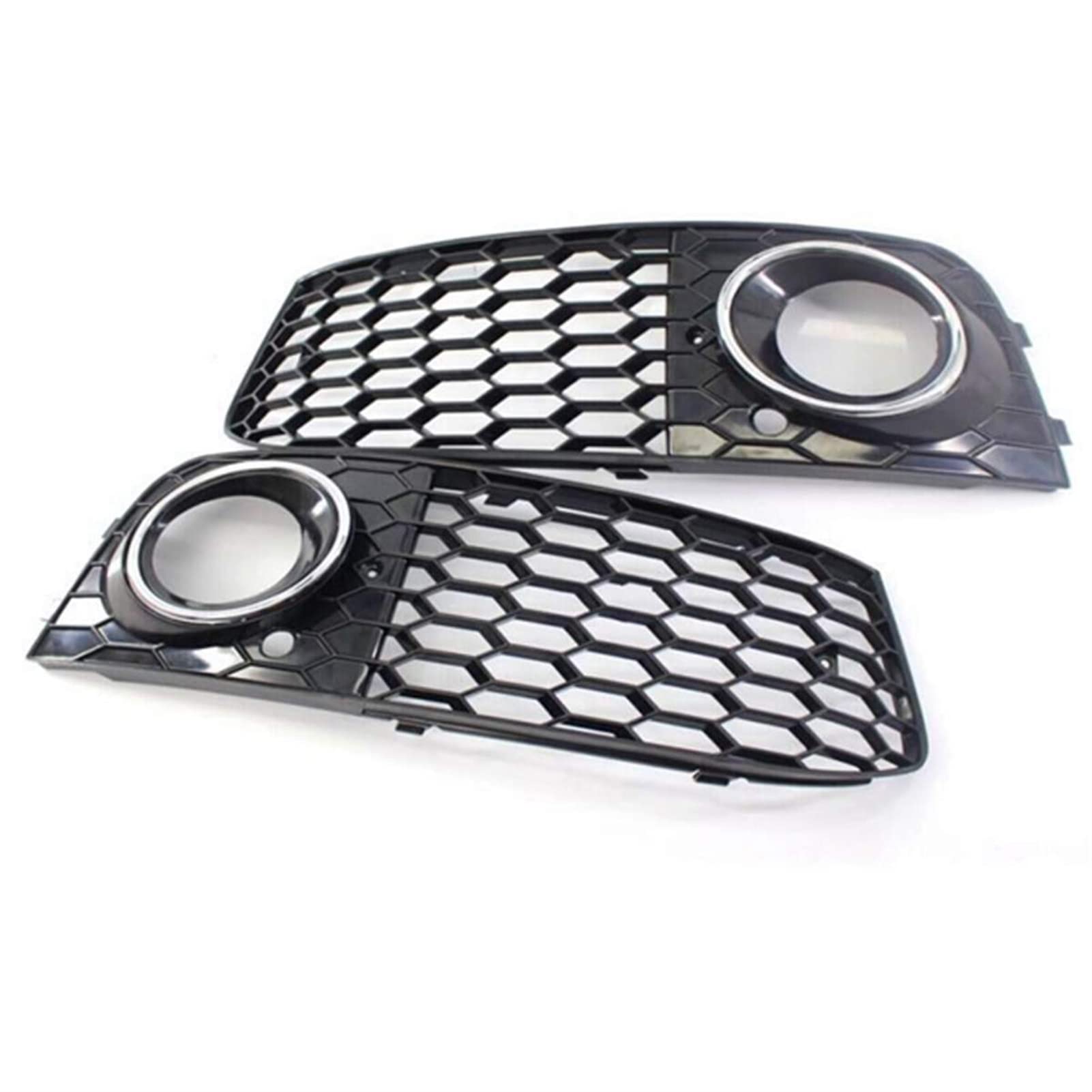 Pexorin Nur 1 Paar Nebelscheinwerfergrills, for Audi, for A4 B8 RS4 Style 2009–2012, Wabengitter-Nebelauto-Frontstoßstangen-Lichtgrills in Renngrills Austausch der Nebelscheinwerfergitterabdeckung(B) von Pexorin