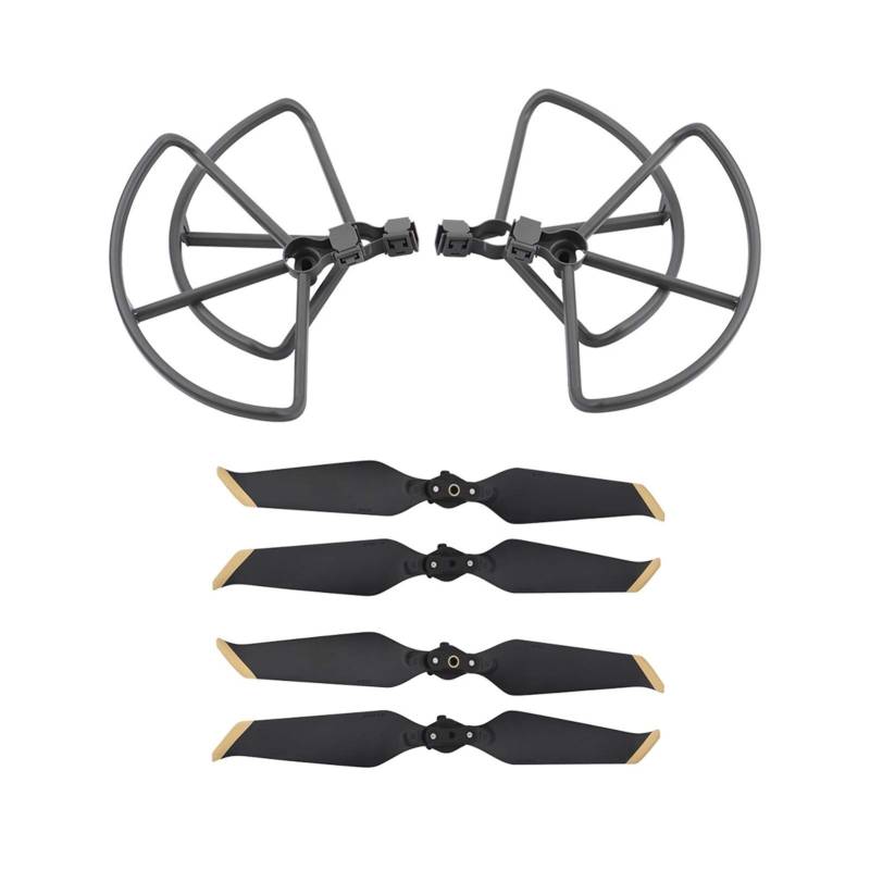 Pexorin Propellerschutz 8743F Geräuscharme Propeller, for Mavic 2 Pro Zoom Drone Ersatzteile Blade Guard Schutzstoßstangen-Kits Propellerpropeller(Gold) von Pexorin