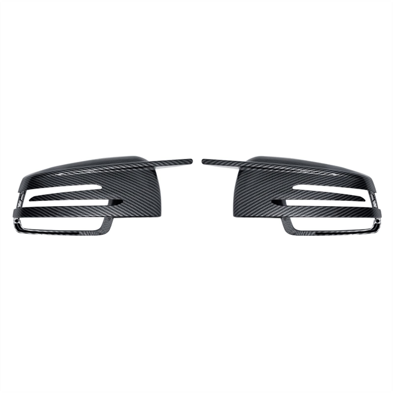 Pexorin Rear View Mirror Covers, for Mercedes-Benz, W204 E W212 W176 W246 CLS C218 GLA X156 ABS Carbon Fiber Gloss Black Abdeckung für Autotür-Außenspiegel(1 Pair Carbon Fiber) von Pexorin