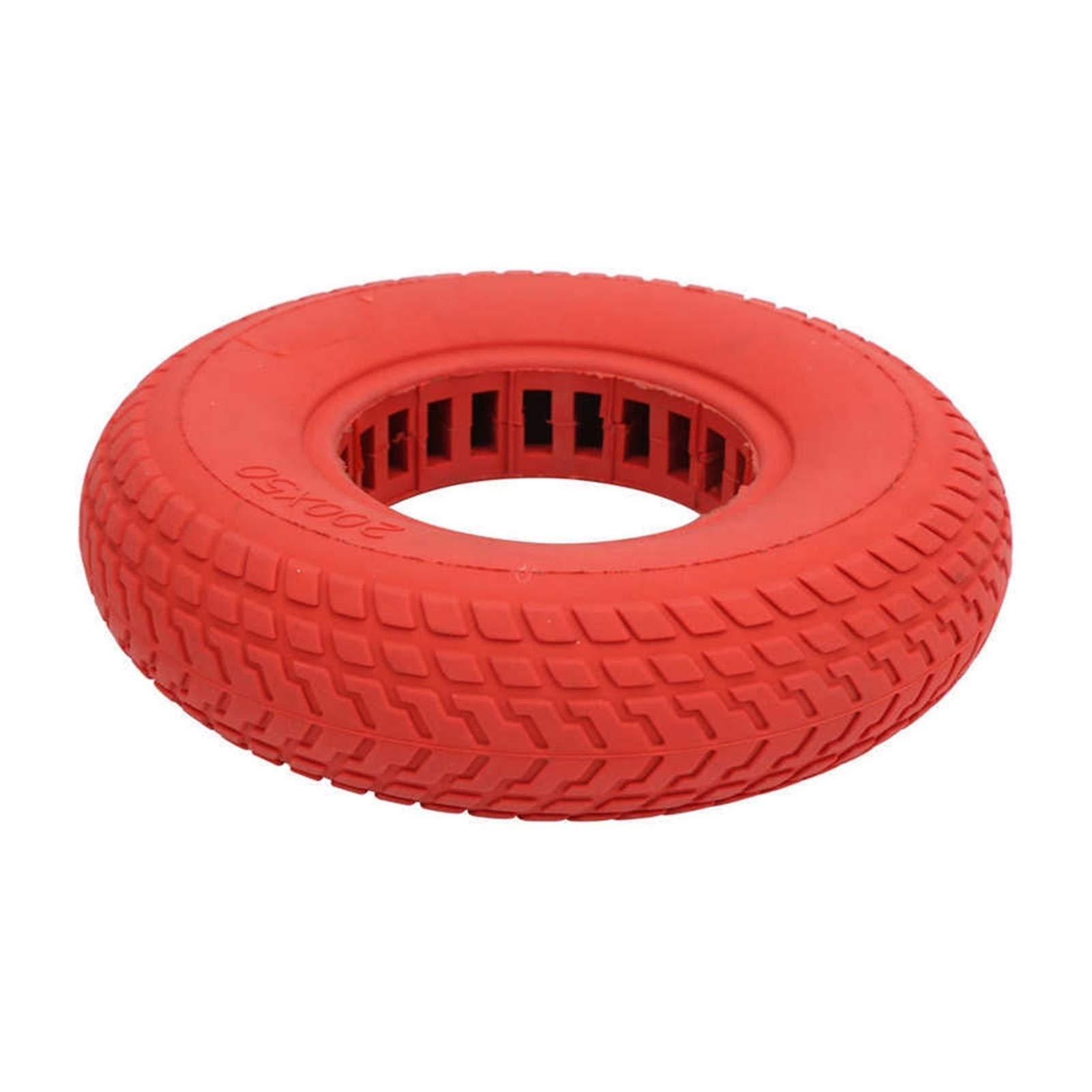 Pexorin Reifen for Elektroroller, 200 x 50 mm, explosionsgeschützter Vollreifen, ausgehöhlter, dämpfender Gummireifen, Ersatzreifen for Elektroroller Roller-Ersatzreifen(Red) von Pexorin