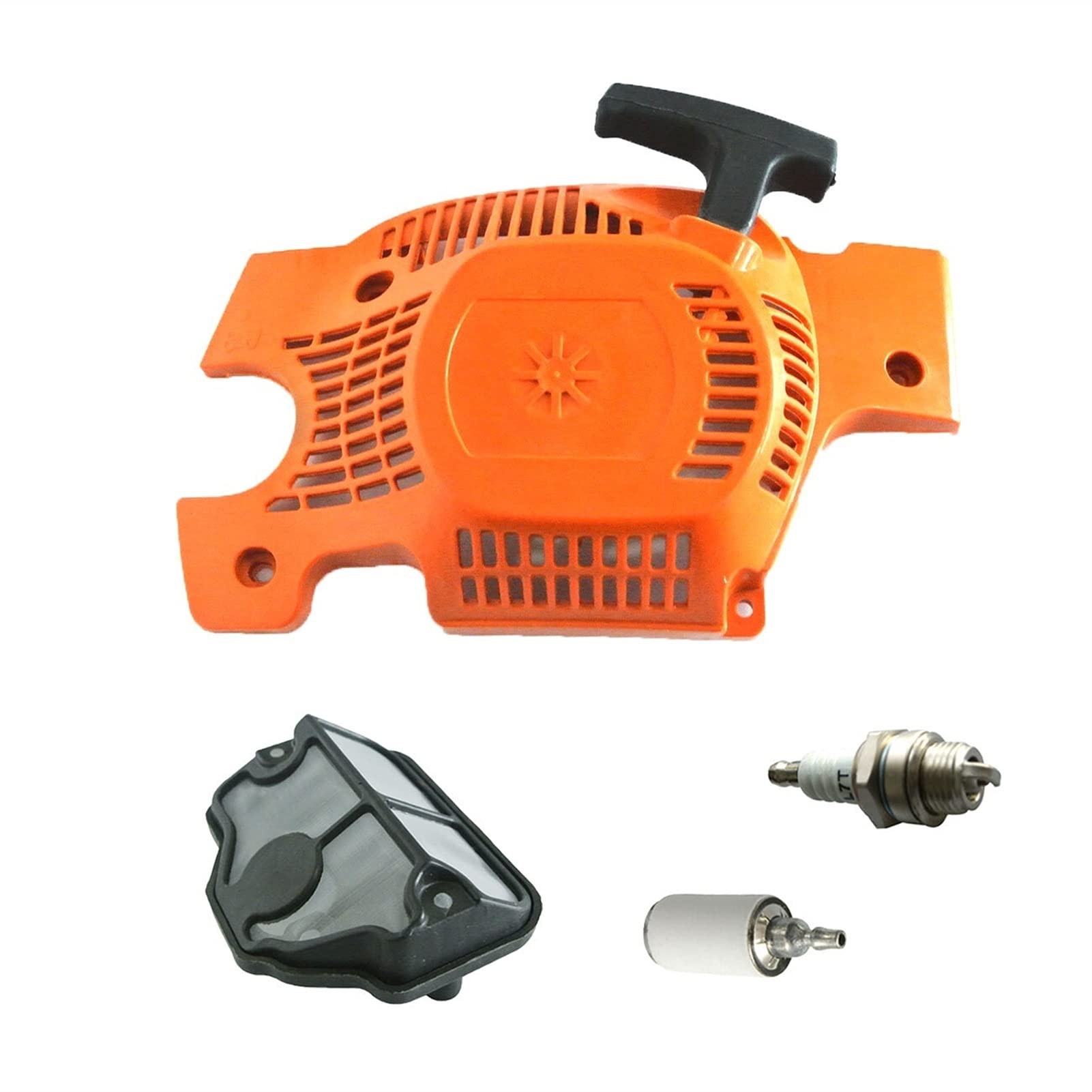 Pexorin Rückstoß-Seilzugstarter und Luft-Kraftstoff-Filter, for Husqvarna, 36 41 136 137 141 142, for Husqvarna, Kraftstofffilter Rückstoß-Seilzugstarter-Kit von Pexorin