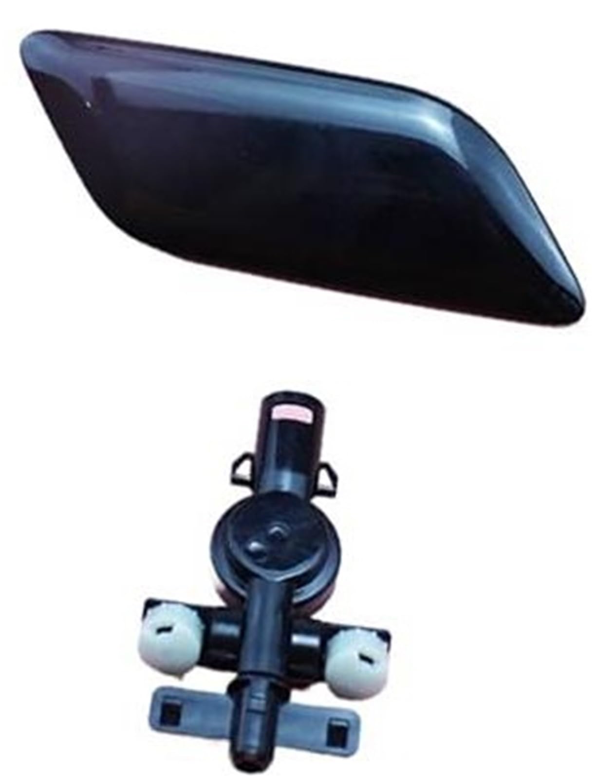 Pexorin Schwarze Scheinwerfer-Scheinwerfer-WASCHANLAGE DÜSE Jet-DECKELKAPPE Abdeckung mit Stecker, for Toyota, for Camry 2009-2011 85045-33060 85044-33070 Abdeckung der Fahrzeugscheinwerferdüse(Black von Pexorin