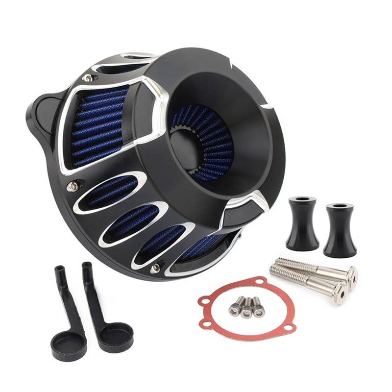 Pexorin Turbine Spike Luftfilter Motorrad Ansaugfilter, for Harley, Dyna FXR 1993-2017 Street Bob Wide Glide Road King Softail Motorrad-Luftfilter(L) von Pexorin