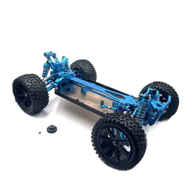 Pexorin Upgrade-Rahmen aus Metall, for WLtoys, 1/12 124017 124019 RC Car Ferngesteuerter Auto-Stoßdämpfer(Blue) von Pexorin