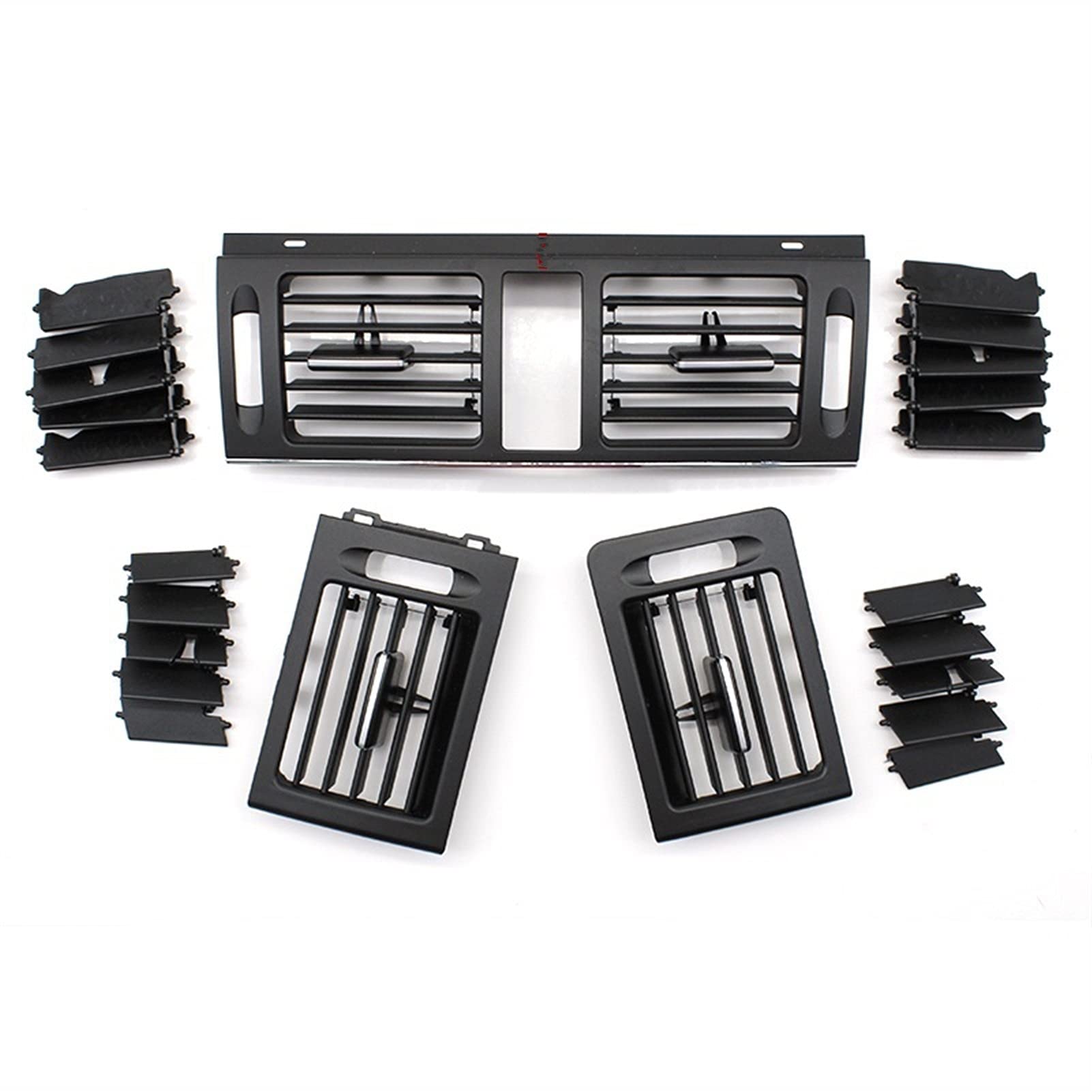 Pexorin Vordere Klimaanlage AC Vent Grille Outlet Set, for Mercedes, for Benz W204 C Klasse 180 200 220 230 260 300 350 2007-2011 Auto-Klimaanlagengitter(Black Standard Model) von Pexorin