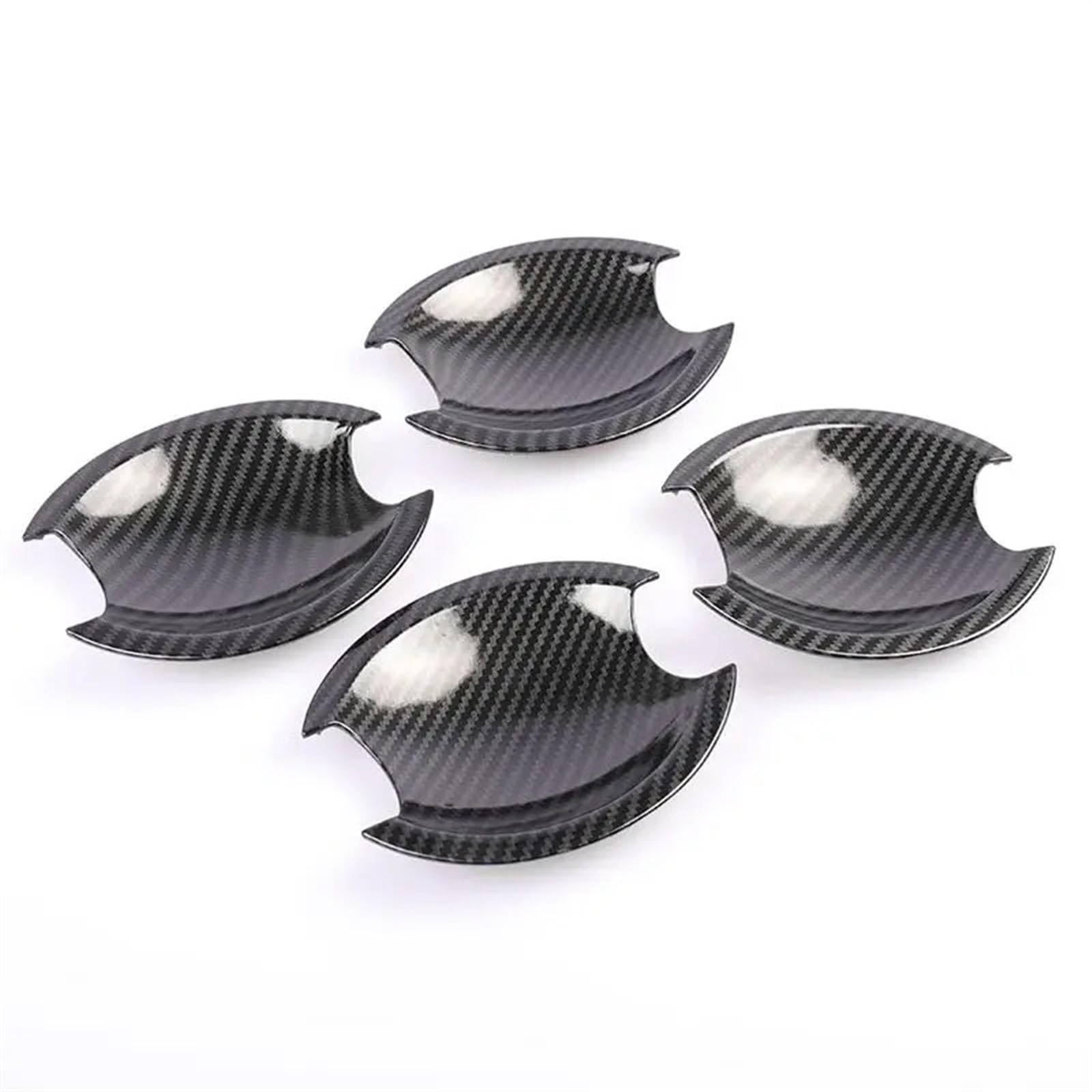 Pexorin for Nissan Qashqai J10 2007 2008 2009 2010 2011 2012 2013 Carbon Fiber Chrom Autotürgriffabdeckung Aufkleber Styling Zubehör Autotürgriffabdeckung(Carbon Bowl) von Pexorin