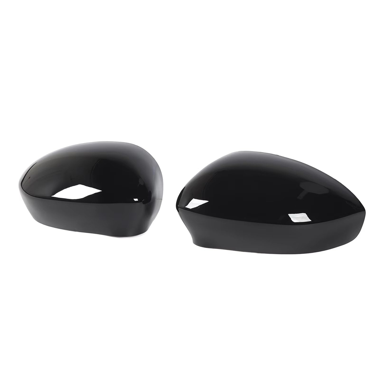 Car Mirror Caps 2 Paar Tür-Seiten-Rückspiegel-Abdeckkappe, Links Und Rechts, Ersatz Für 500 2007 Bis 2020 Rear View Mirror Cap(Glossy Black) von Pfdwmdoi