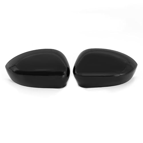 Car Mirror Caps Für 500 2007–2023, Chrom/Schwarz Glänzend, Rhyming-Auto-Rückspiegel-Abdeckkappe Rear View Mirror Cap(GlossyBlackPair) von Pfdwmdoi