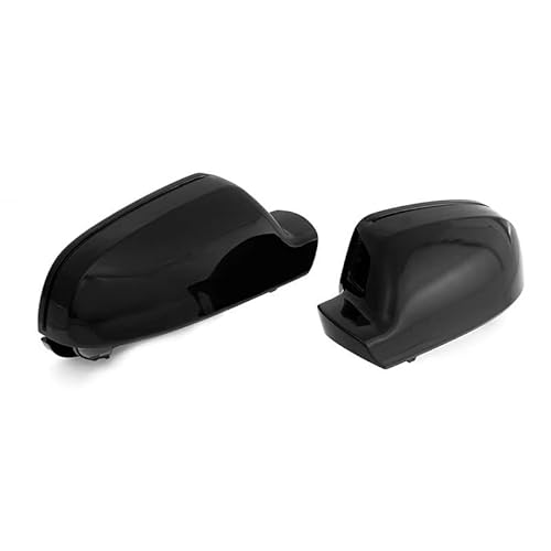 Car Mirror Caps Für A4 B8.5 Für S4 2011–2016 Für A3 8P Für A5 Für S5 1 Paar Rückspiegel-Abdeckkappe Assist Glänzend Schwarz Seitenspiegelabdeckung Rear View Mirror Cap von Pfdwmdoi