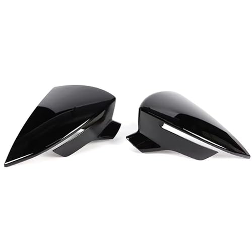 Car Mirror Caps Schwarz Für Leon 5F MK3 ST Cupra 2013-2020 Für Ibiza MK5 Für Arona 2017-2018 Auto Seite Rückspiegel Abdeckung Zubehör Rear View Mirror Cap(Gloss Black) von Pfdwmdoi