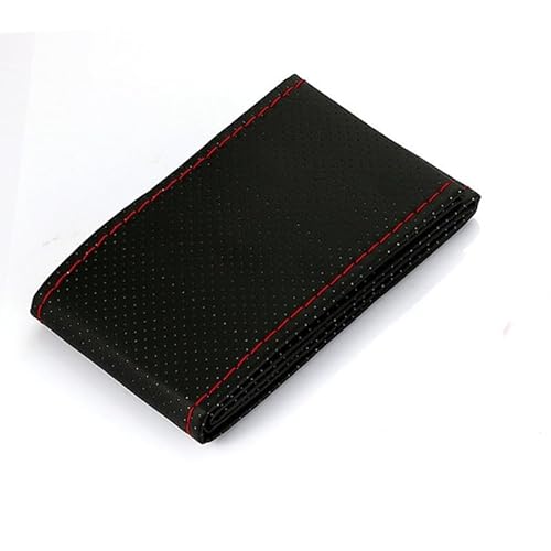 Lenkradbezug Auto Lenkrad Abdeckung Nadeln Und Geflecht Faden Künstliche Leder Auto Abdeckungen Suite 3 Farbe DIY Textur Weiche Auto Zubehör Lenkradhülle(Red) von Pfdwmdoi