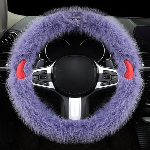 Lenkradbezug Monster Car Lenkradbezug, Warm, Bequem, rutschfest, Passend Für Die Meisten Automodelle Lenkradhülle(Purple) von Pfdwmdoi