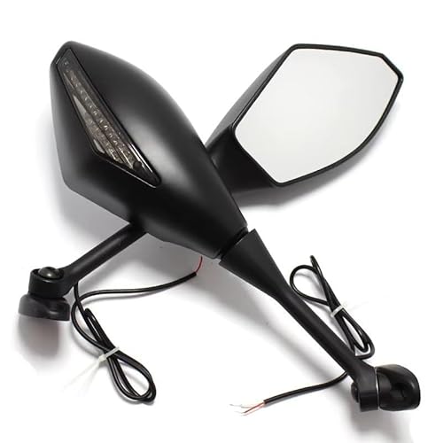 Motorcycle Mirror 1 Paar Heißer Motorrad Mit Blinker Integrierte Anzeige Lichter Rückspiegel FÜR CBR600RR FÜR CBR1000RR 2004-2008 Handlebar Mirrors(B) von Pfdwmdoi