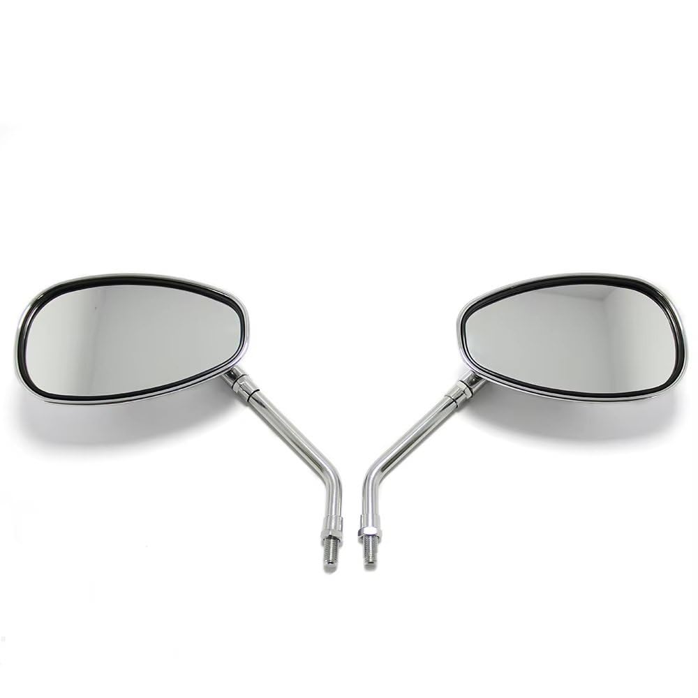 Motorcycle Mirror 10MM Motorrad Rückspiegel Quadrat Oval Seite Spiegel Für Touring Für Electra Für Glide Für Fatboy Für Softail Sportster Breakout Handlebar Mirrors von Pfdwmdoi