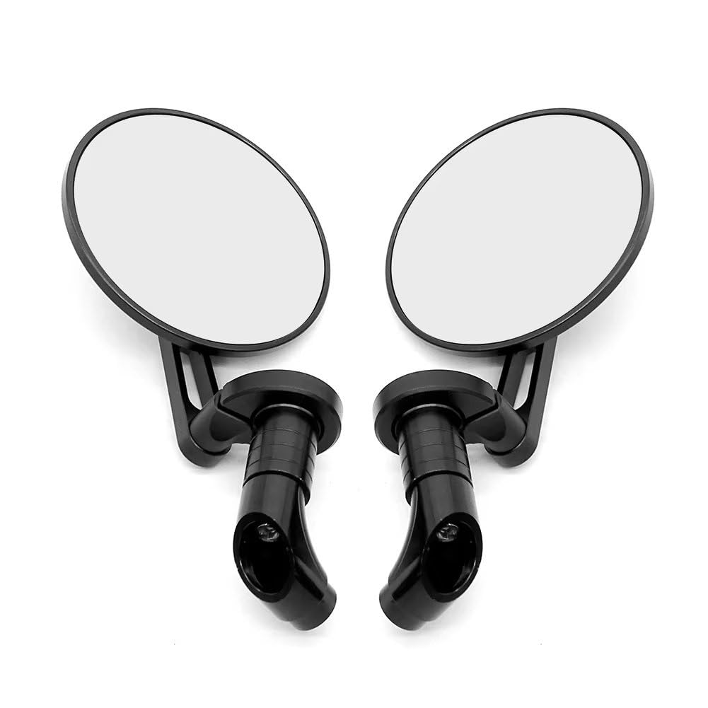 Motorcycle Mirror 2 Paar Motorrad-Rückspiegel Im Universal-Look, Rund, 7/8 Zoll, Lenkerende, Moto Handlebar Mirrors(White Mirror) von Pfdwmdoi