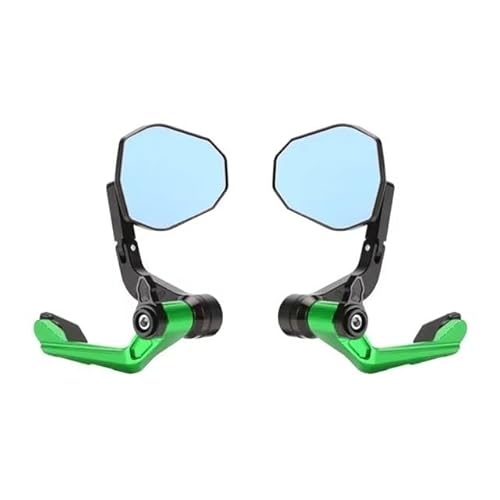 Motorcycle Mirror Für 450NK Motorrad Lenker Seite Bar End Spiegel Grip Schutz Stange Schutz Kit Für 450SR Für 450 NK Für 450 SRS Rückspiegel Handlebar Mirrors(Green) von Pfdwmdoi