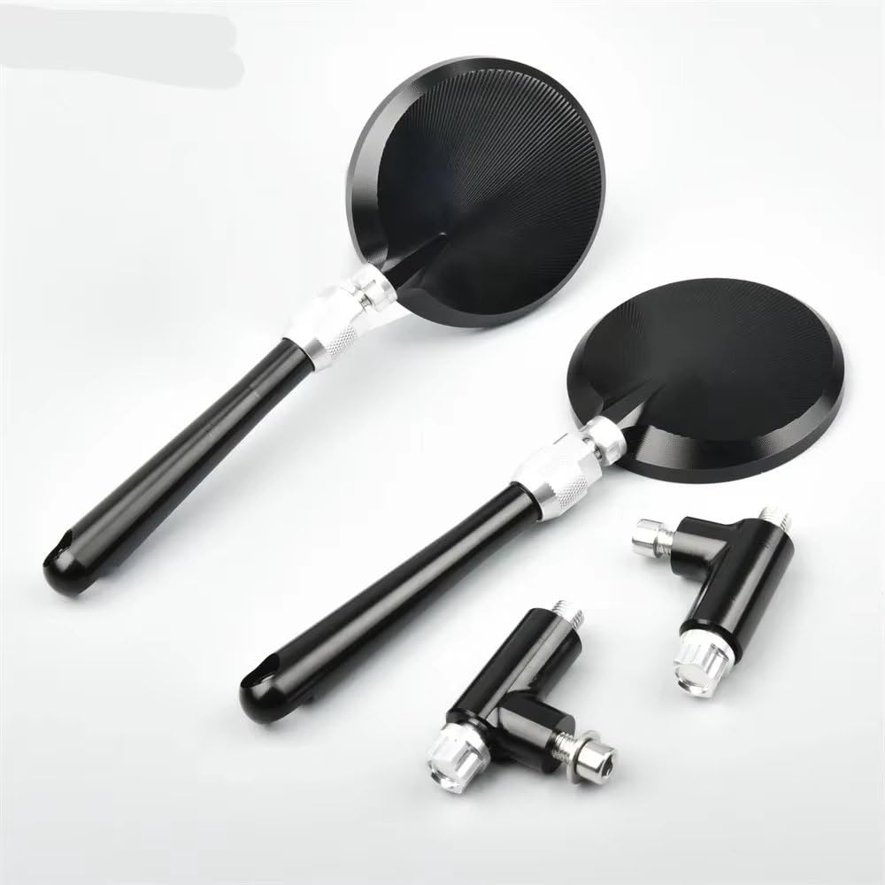 Motorcycle Mirror Für Z900 RS Für Z650RS Motorrad Spiegel Zubehör Klapp Spiegel Blau Anti-Glare Spiegel Für Z900 RS Für Z650 RS Für Z900RS Handlebar Mirrors(Black) von Pfdwmdoi