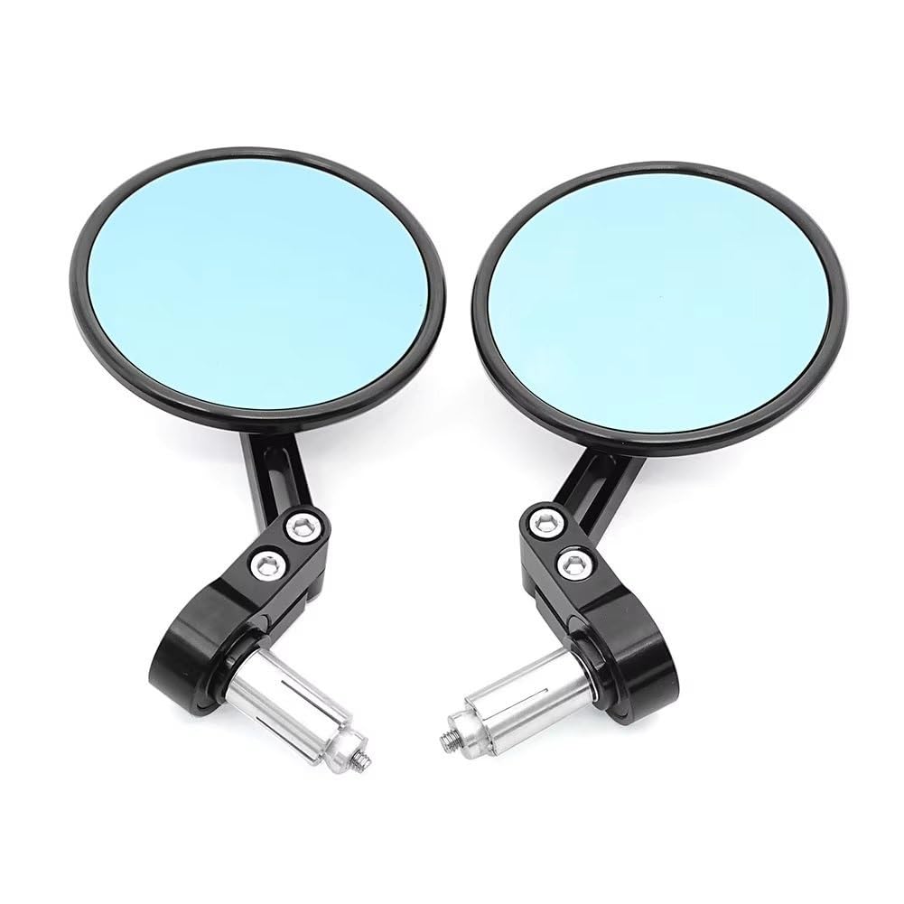 Motorcycle Mirror Motor Aaccessories 7/8" Round Bar End Rückspiegel Für Cafe Für Racer Moto Seitenspiegel Motorrad Roller Rückspiegel Handlebar Mirrors von Pfdwmdoi