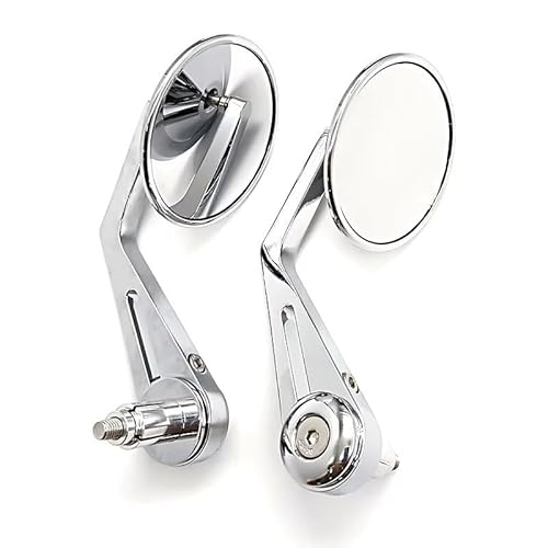 Motorcycle Mirror Motorrad Retro Original Rückspiegel Modifizierter Spiegel Spiegel Handlebar Mirrors(Silver) von Pfdwmdoi