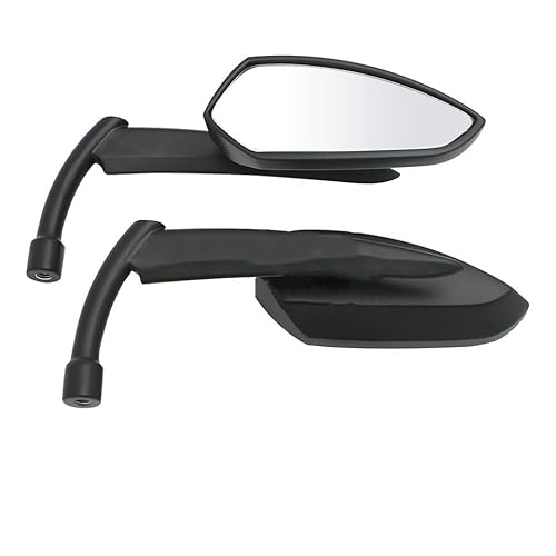 Motorcycle Mirror Motorrad Zubehör 8mm/10mm Gewinde Rückspiegel Für Sportster Für XL 883 Touring Handlebar Mirrors(4 Black) von Pfdwmdoi