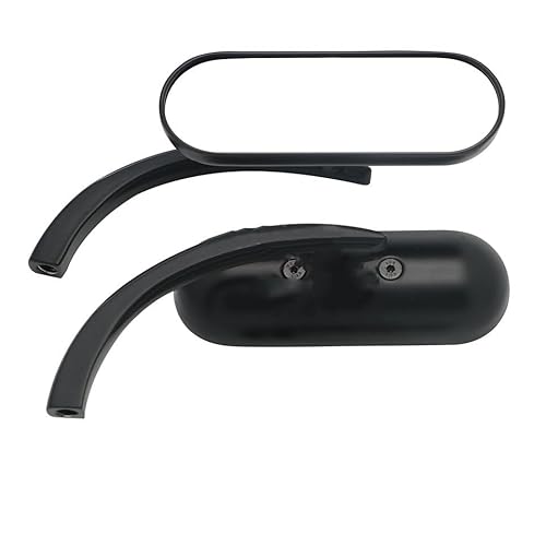 Motorcycle Mirror Motorrad Zubehör 8mm/10mm Gewinde Rückspiegel Für Sportster Für XL 883 Touring Handlebar Mirrors(6 Black) von Pfdwmdoi