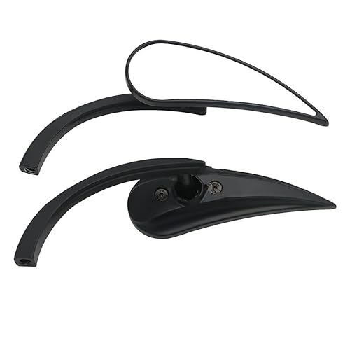 Motorcycle Mirror Motorrad Zubehör 8mm/10mm Gewinde Rückspiegel Für Sportster Für XL 883 Touring Handlebar Mirrors(7 Black) von Pfdwmdoi