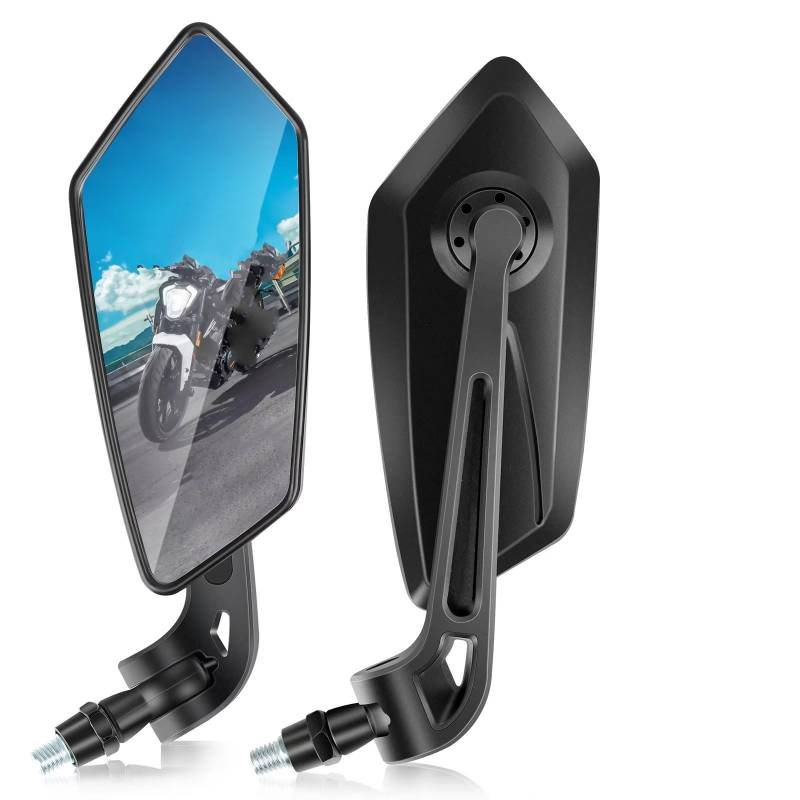 Motorcycle Mirror Rückspiegel Reflektor Einstellbare Drehbare Lenker Spiegel Klar Rückspiegel Elektrische Roller Radfahren Fahrrad Zubehör Handlebar Mirrors von Pfdwmdoi