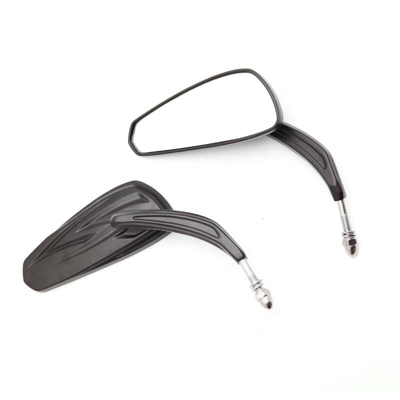 Motorcycle Mirror Schwarz Und Chrom Motorrad Links Rechts Rückspiegel Für Straße Für Glide Für Road King Seitenspiegel Ersatz Handlebar Mirrors(Black) von Pfdwmdoi